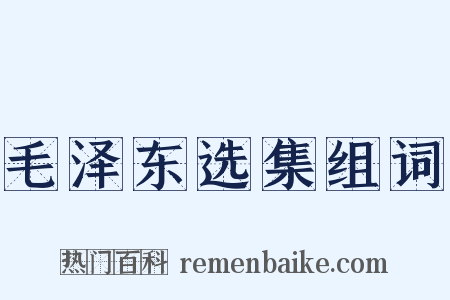 毛泽东选集组词是什么意思的图片
